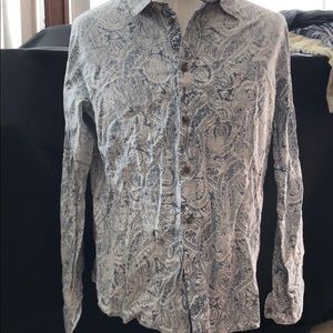Ecoths Men’s Linen Cotton Long Sleeve Button Down Shirt – EUC